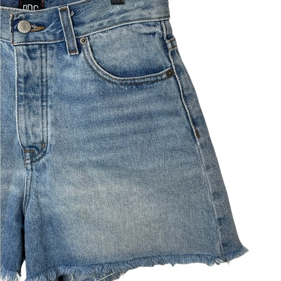 BDG Blue Denim shorts Multicolored embroidery frayed hem button fly size 29 - Picture 6 of 14